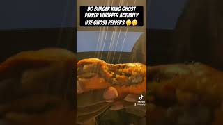 Do burger king ghost pepper whopper actually use ghost peppers 🤔🤔 [upl. by Powel]