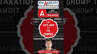 EKAGRATA CA COUPON CODE  MAXIMUM DISCOUNT  CA FOUNDATION amp INTERMEDIATE ekagrataca fyp diwali [upl. by Ahsata]