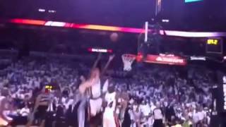 Courtside video of Ray Allens game tying 3 point shot Game 6 2013 NBA FINALS [upl. by Henrieta]