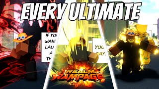 EVERY CHARACTER ULTIMATE SHOWCASE  Realm Rampage [upl. by Ydnolem718]