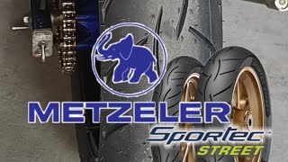 METZELER TIRE SPORTEC STREET OVERSIZED SNIPER150V1 [upl. by Sheila736]