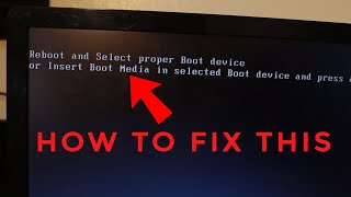 Reboot and Select proper Boot device or Insert Boot Media in selected Boot device [upl. by Eronaele]