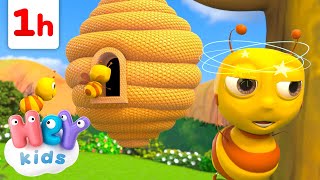 Voici la ruche où vivent les abeilles 🐝  Chansons pour Enfants  HeyKids en Français [upl. by Neau]