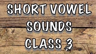 Short Vowel Sounds  CLASS 3 [upl. by Annaear575]