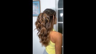 Peinado FÁCIL y RÁPIDO con un GANCHO 🥰 para cabello largo y corto [upl. by Aicilram]