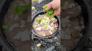 Roasted beef slices outdoorcooking [upl. by Aurel]