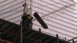 Favco M760D Tower Crane Raising Steel onto 1WTC [upl. by Carew851]