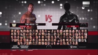 WWE 2K16 Character Select Screen Including All DLC Packs Roster [upl. by Abisha]