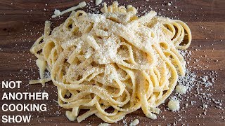 the ORIGINAL 3 ingredient FETTUCCINE ALFREDO recipe WITHOUT CREAM [upl. by Nitsid]