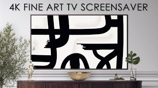 TV Art Screensaver Modern Art  Line Art  Vintage Art TV Background  4K Fine Art for your TV [upl. by Etteyniv]