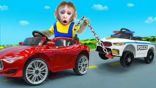 KiKi Monkey drive a Car to do his mission  KUDO ANIMAL KIKI [upl. by Whiting]