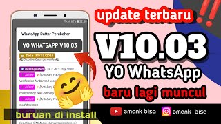 update yo whatsapp v1003 terbaru 2024 [upl. by Ahsaf]