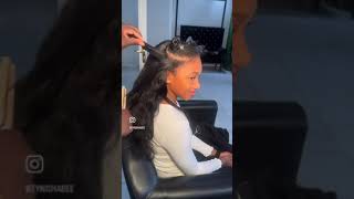 Watch Me do this Preteen Friendly sew in in 30 minutes kidsstyles kidshair kidhairinspo sewin [upl. by Kcolttam]