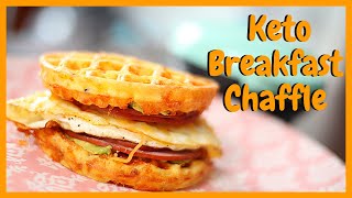 Keto Breakfast Chaffle [upl. by Sidnarb]