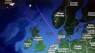 Flighttrack for AB 1000 ECLIPSE REISEN 1  Flug in den Kernschatten [upl. by Harvison]