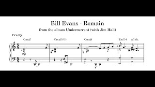 Bill Evans  Romain  Piano Transcription Sheet Music in Description [upl. by Arlan]