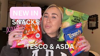 TRYING NEW IN SNACKS  tesco amp asda [upl. by Akalam]