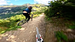 Chatel Bikepark  Vorachatak amp Panoramique tracks with Matteo Inniguez and Candice Tupin [upl. by Asyl669]