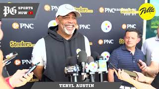 Steelers minicamp DC Teryl Austin excited to have Patrick Queen Cam Sutton amp others join unit [upl. by Atiek25]