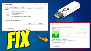 How to Fix Large File Not Copy Paste from Pendrive in Windows PC [upl. by Anitnerolf680]