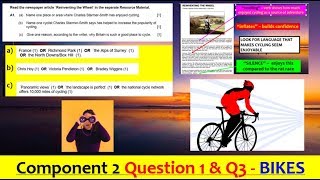 EDUQAS GCSE English Language Paper 2 Q1 amp Q3 Video Cycling [upl. by Idas785]