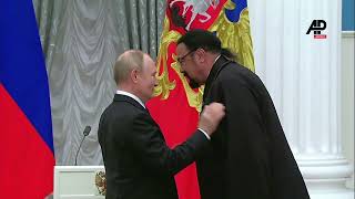 Vladimir Putin awards Steven Seagal with Order of Friendship [upl. by Rephotsirhc]