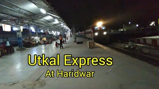 Kalinga Utkal Express Arrival At Haridwar Jn  Train Announcement [upl. by Nimrahc]