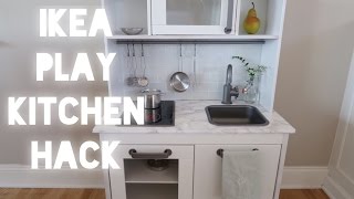 MODERN IKEA PLAY KITCHEN HACK [upl. by Nicholle]