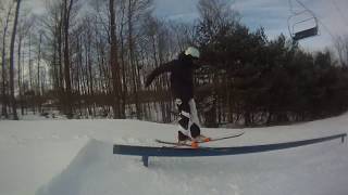 How To Hit A Rail On Skis [upl. by Eleanora]