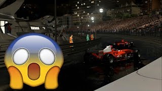 F2004 AT NIGHT IN MONACO HEAVY RAIN F1 2017 [upl. by Yelad]