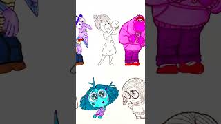 Coloring Pages All Main Emotions Inside Out 2 insideout2 coloringpages shorts [upl. by Mihsah]