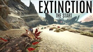 VELONASAUR Tames and Surviving EXTINCTION  Official PVP  ARK Survival [upl. by Lemahs]