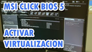 ACTIVAR VIRTUALIZACION COMPUTADOR on MSI CLICK BIOS 5 [upl. by Kusin]