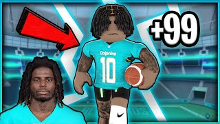 99 SPEED TYREEK HILL TAKES OVER ULTIMATE FOOTBALL ROBLOX [upl. by Beacham]