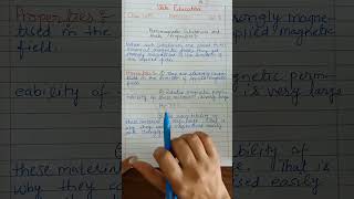 Ferromagnetic Substances and Their Properties class12 cbse physics magnetism shorts [upl. by Auhel]