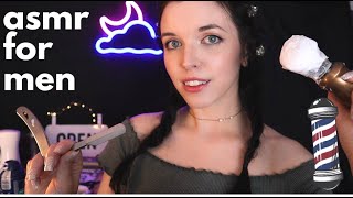 ASMR Cozy Barbershop Shave amp Exfoliate RP 💈Shaving Cream Razor Oil [upl. by Lledualc]