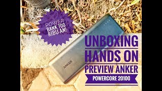 Kayak Gini Power Bank 700 Ribuan  Unboxing Anker PowerCore 20100 Laptophiacom [upl. by Adnicul]