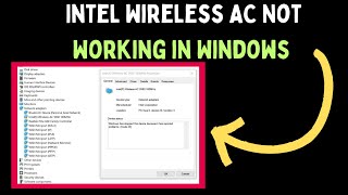 How to Fix Intel Wireless AC Not Working in Windows 11 [upl. by Colson]