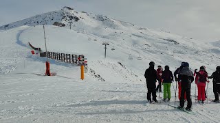 VALLOIRE SKI Piste rouge descente complète [upl. by Cerellia]