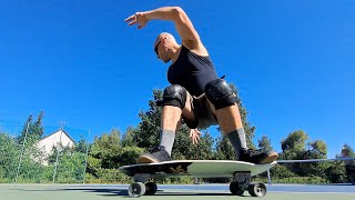 Surfskate na flacie w Trębach Starych  Carver CX [upl. by Britte]