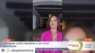 Adamaris lopez regresa a univision [upl. by Dyrrej569]