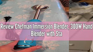 Review Chefman Immersion Blender 300W Hand Blender with Stainless Steel Blades Powerful Electric I [upl. by Erick]