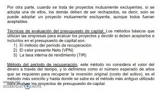 presupuesto de capital método  periodo de recuperación [upl. by Nodmac629]