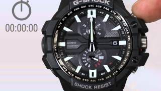 Tutoriel  Régler le chronomètre sur une GShock GWA1000 [upl. by Redwine]