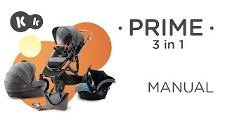 Kinderkraft PRIME 3in1 pushchair How to video  Tutorial [upl. by Shedd638]