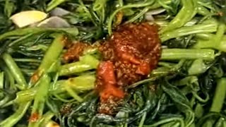 Kangkong at Bagoong Alamang with sili [upl. by Irot371]