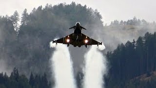 4Kᵁᴴᴰ Austrian AF Eurofighter Typhoon AWESOME Solo Display  AIRPOWER ZELTWEG 2019 [upl. by Asaeret]