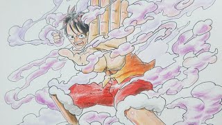 원피스 루피 기어2 그리기  Drawing Onepiece monkey D Luffy gear2 [upl. by Asit]