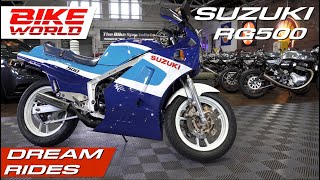 Bike World Dream Rides  Suzuki RG500 On The Road [upl. by Lafleur54]