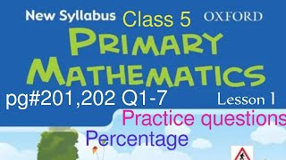 pg201202 Q17 Chapter 9 Percentage Lesson 1  New Oxford Primary Mathematics Class 5 [upl. by Carlye]